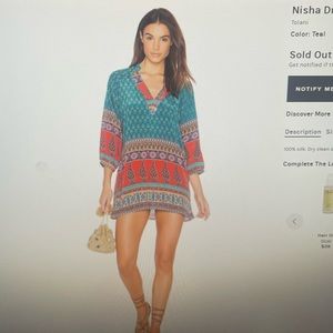 Revolve Tolani Nisha Dress Size Medium